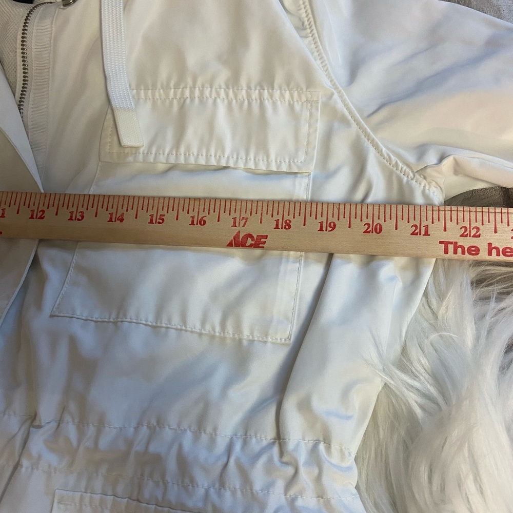 Banana Republic Sz S Women's White Hooded Utility Jacket - Picture 8 of 11